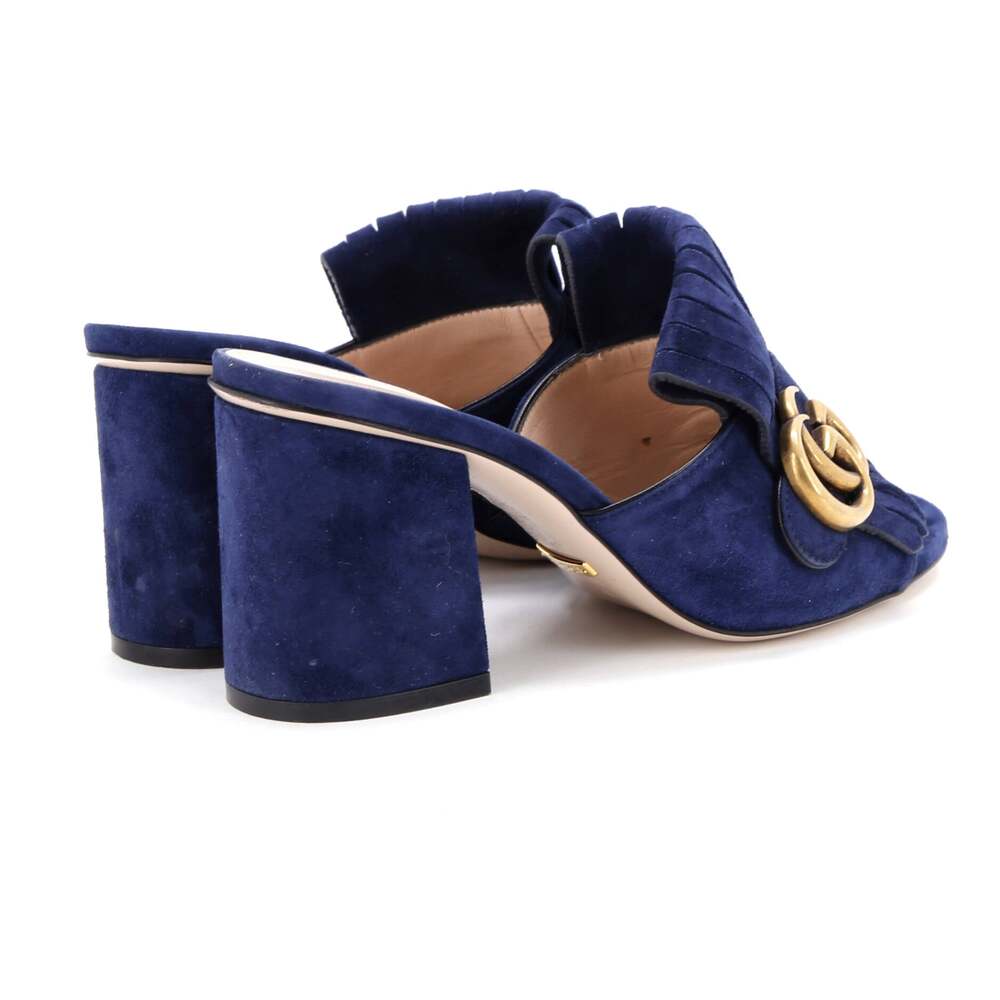 Gucci Women's Gg Marmont Fringed Heeled #186316G60B - Picture 4 of 7